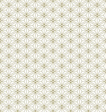 Geleneksel Japon gemisi Kumiko Zaiku 'nun elementlerine dayanan kusursuz bir desen. Kahverengi ince çizgiler.