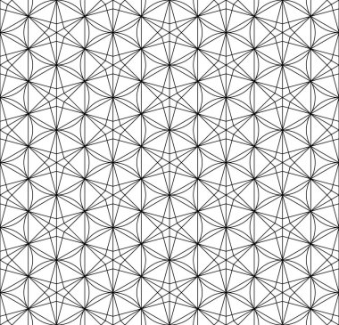 Japon pürüzsüz Kumiko deseni siyah beyaz. İnce çizgiler..