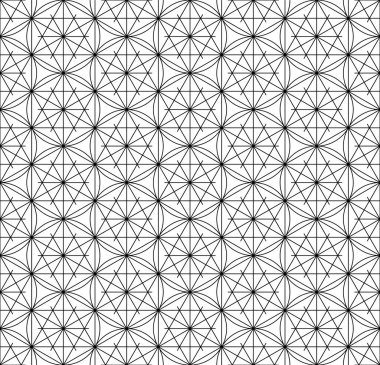 Japon pürüzsüz Kumiko deseni siyah beyaz. İnce çizgiler..