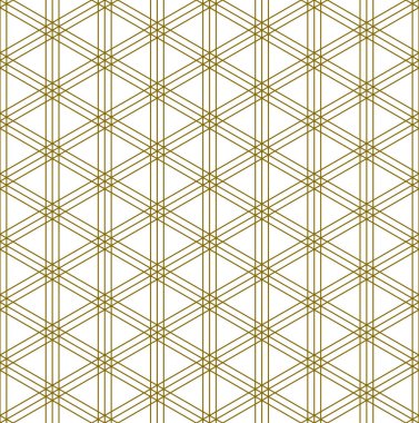 Geleneksel Japon gemisi Kumiko Zaiku 'nun elementlerine dayanan kusursuz bir desen. Kahverengi ince çizgiler.