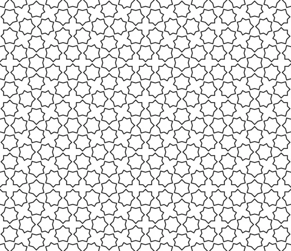 Бесшовный Геометрический Орнамент Основе Традиционного Исламского Искусства Коричневый Цвет Lines — стоковый вектор