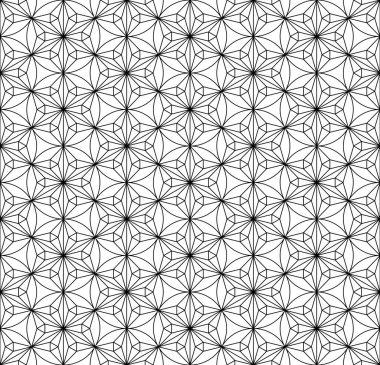 Japon pürüzsüz Kumiko deseni siyah beyaz. İnce çizgiler..