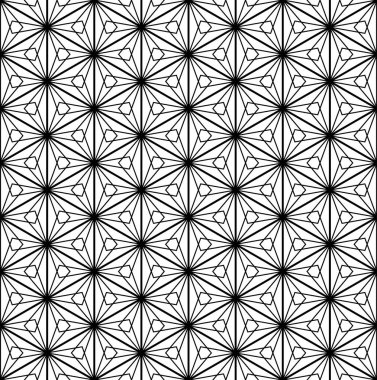 Japon pürüzsüz Kumiko deseni siyah beyaz. Kalın çizgiler..