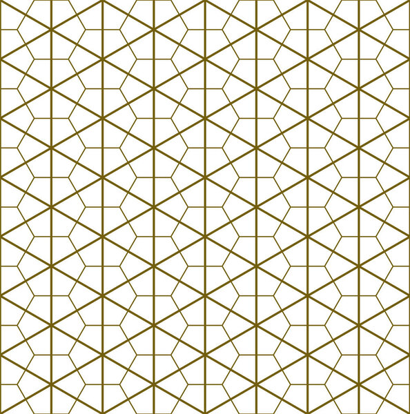 A seamless pattern based on elements of the traditional Japanese craft Kumiko zaiku.