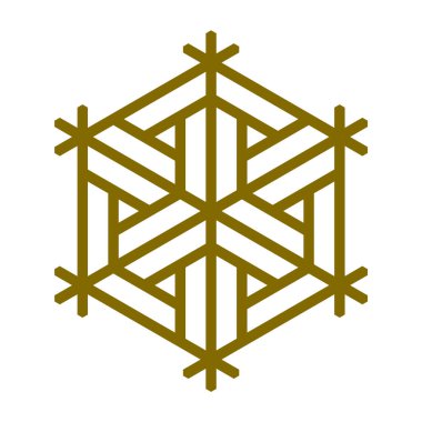 Kar tanesi şeklinde dizayn edilmiş bir element. Geleneksel Japon gemisi Kumiko