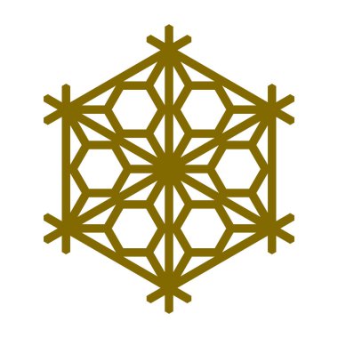 Kar tanesi şeklinde dizayn edilmiş bir element. Geleneksel Japon gemisi Kumiko