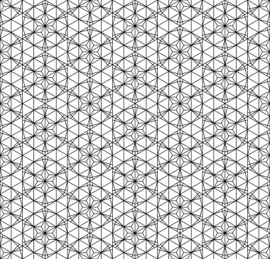 Japon pürüzsüz Kumiko deseni siyah beyaz. İnce çizgiler..