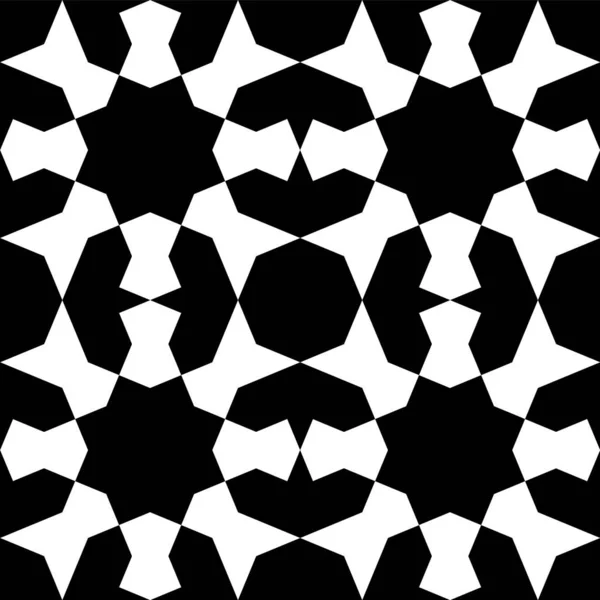 Nahtlose Geometrische Ornamente Die Auf Traditioneller Islamischer Kunst Beruhen Schwarz — Stockvektor