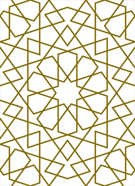 Ornamento Geométrico Sem Costura Com Base Arte Islâmica Tradicional Linhas — Vetor de Stock