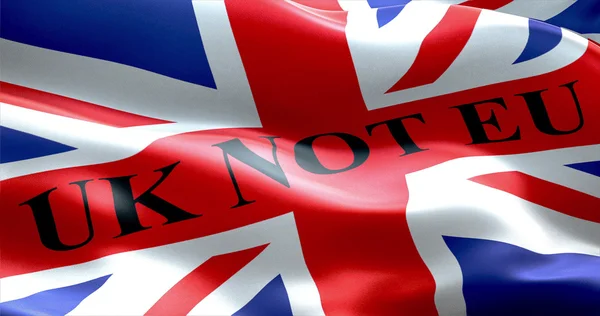 Brexit royaume uni drapeau de l'Angleterre avec mot uk not eu — Photo