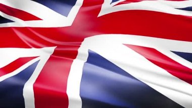 Union Jack, İngiltere'de İngiltere, Amerika Birleşik Devletleri bayrağı bayrağı sallayarak portre
