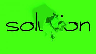 haddeleme buruşuk kağıt etkisi, chroma anahtar yeşil ekran arka plan, word sorun çözüm başarı kavramı ile