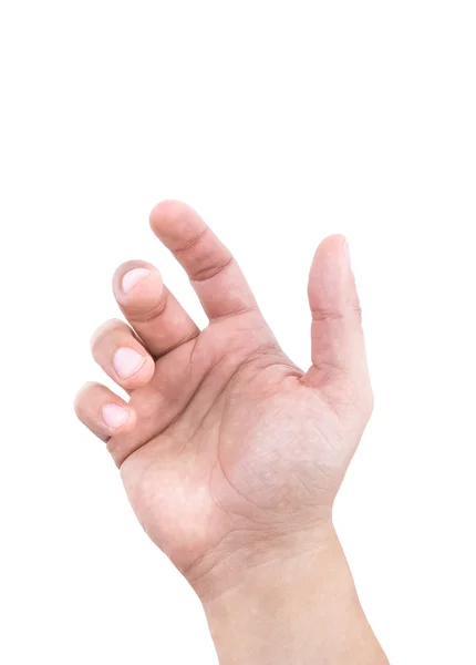 Руки людини, що тримає ізольовані — стокове фото