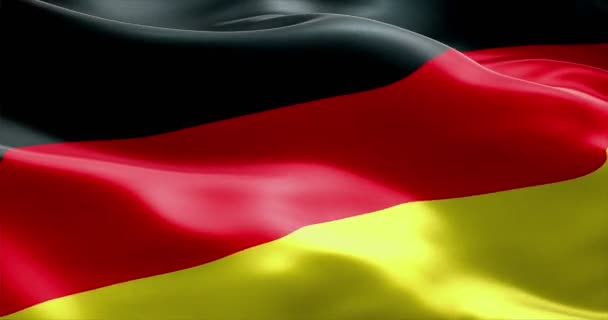 Waving fabric texture of the flag with color of germany — Stock Video