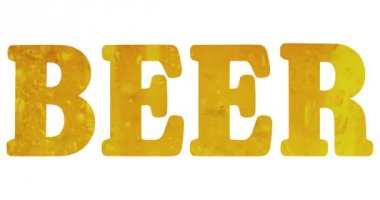 bira ile yüksek çözünürlükte metin kelime bira şekli ile dolu 