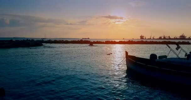 Famous, beautiful beach at sunset with calm sea in summer very popular, sandy coast have a fantastic view of — ストック動画