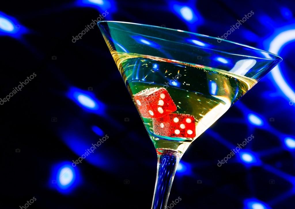 Casino themed martini