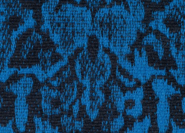 Fabric texture endless pattern, black and blue — Stock Photo, Image