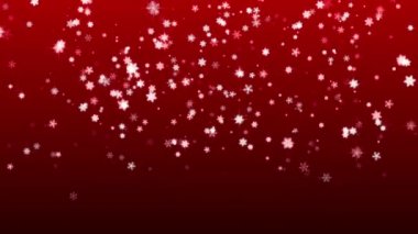 Christmas kırmızı arka plan ile kar tatil düşen kar taneleri xmas ile yıldız hd