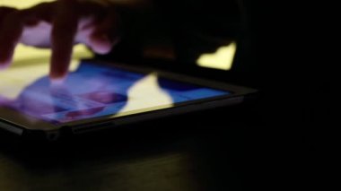 Parmak dokunaklı klavye tablet bilgisayar pc dokunmatik ekran, ağır çekim için