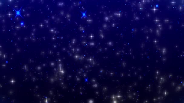 Цифровое ночное небо со звездами — стоковое видео