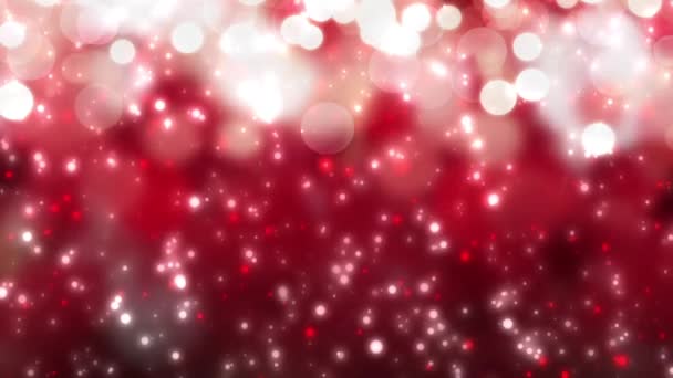 Digitální bezešvá smyčka vánoční červené pozadí s bílým bokeh sníh padající svátek vánoční