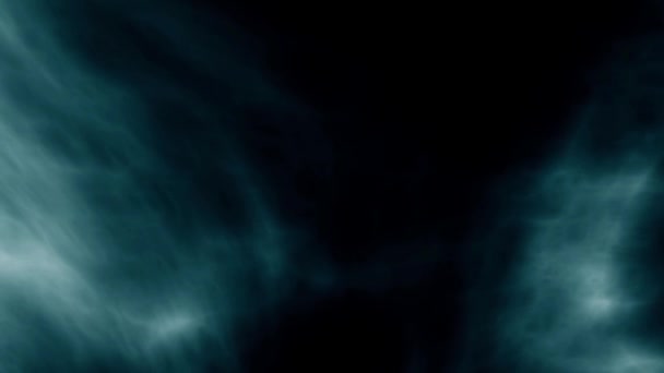 Digital perfectly seamless loop of smoke slowly floating through space against black background — Stock Video