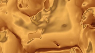 Dijital mükemmel altın metalik sıvı hareketli arka plan döngü