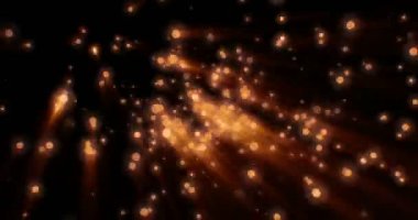 Noel dijital altın parçacıkları bokeh patlama siyah arka plan üzerine kıvılcım.
