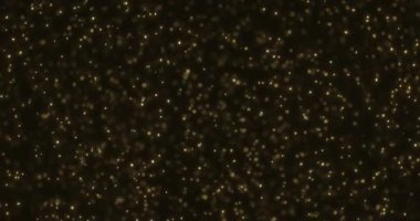 Altın parıltılı baloncuk parçacıkları siyah zemin üzerinde boekh, olay şenlikli mutlu yeni yıl tatili