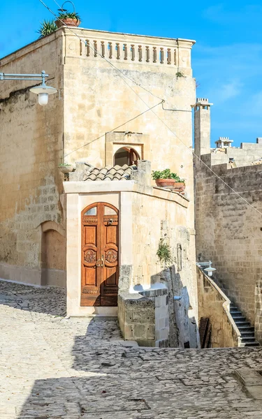 Πέτρες, το ιστορικό κτίριο, στην Matera στην Ιταλία Unesco ευρωπαϊκή πρωτεύουσα του πολιτισμού 2019 — Φωτογραφία Αρχείου