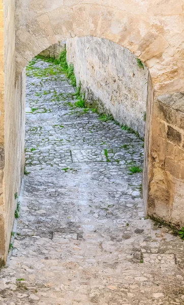 Stairs of stones, the historic building near Matera in Italy UNESCO European Capital of Culture 2019 — Stock Photo, Image