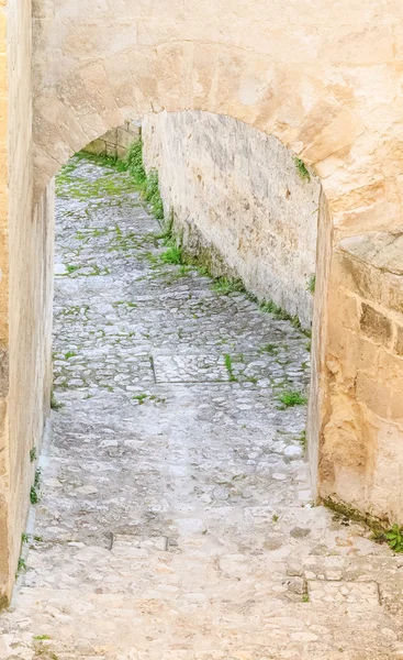 Stairs of stones, the historic building in Matera in Italy UNESCO European Capital of Culture 2019 — Stock Photo, Image