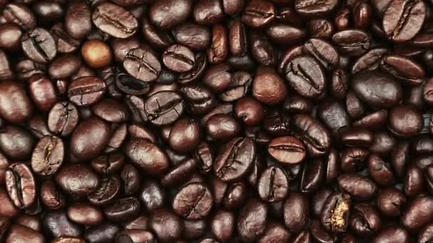 Consistenza dei chicchi di caffè tostati — Video Stock