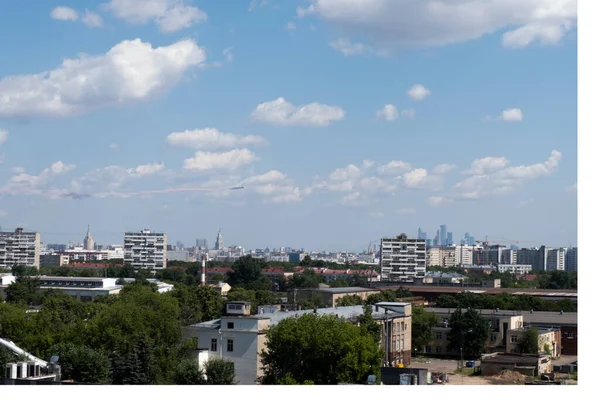 Utsikt Från Fönstret Våningen Sokolinaya Gora Distriktet Moskva Ryssland — Stockfoto