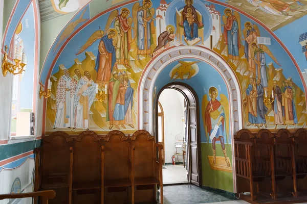 Le mura della chiesa cristiana in Russia, Abalak — Foto Stock