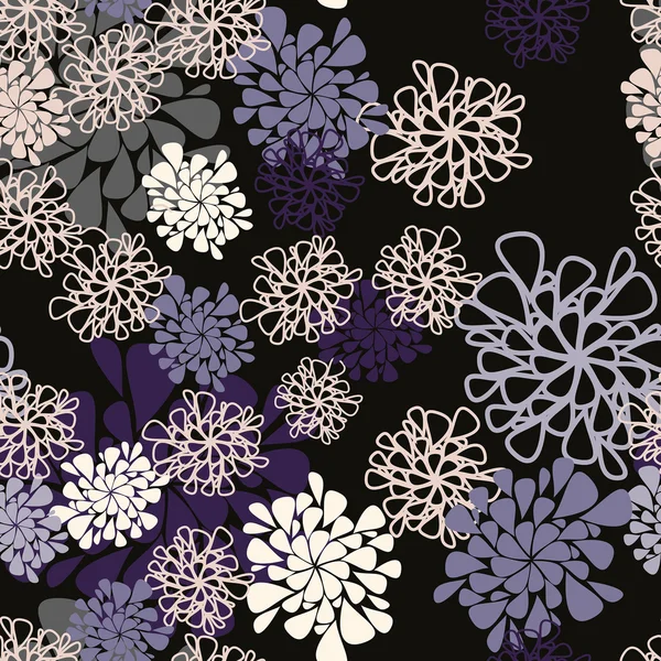 Modèle sans couture avec des éléments abstraits violets — Image vectorielle