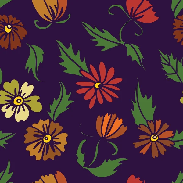 Άνευ ραφής άνθη μοτίβο — Διανυσματικό Αρχείο