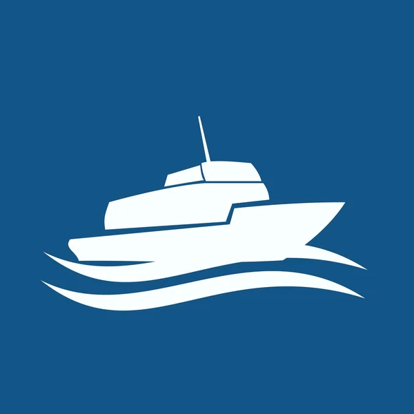 Fartyget, yacht-ikonen — Stock vektor