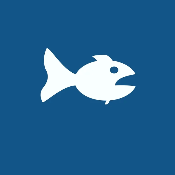 Poisson, icône des fruits de mer — Image vectorielle