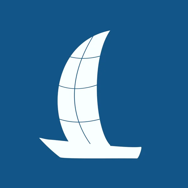 Schiff, Yacht-Ikone — Stockvektor