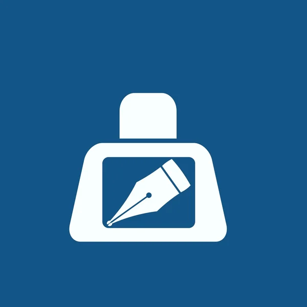 Pen nib and ink web icon — Stock Vector