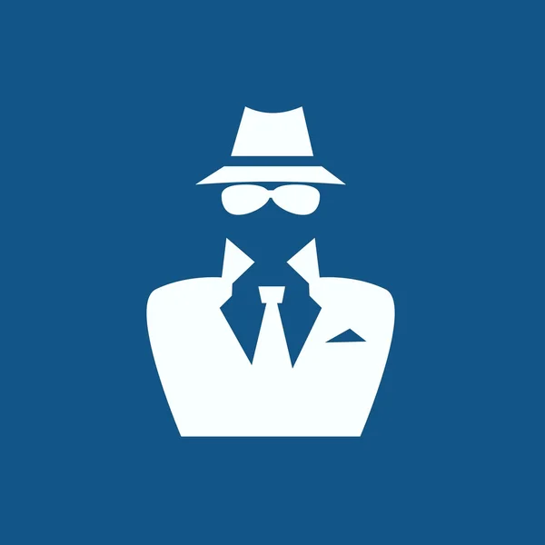 Secret service agent ikonen — Stock vektor