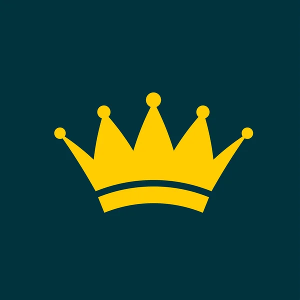 Icono de símbolo de corona real — Vector de stock