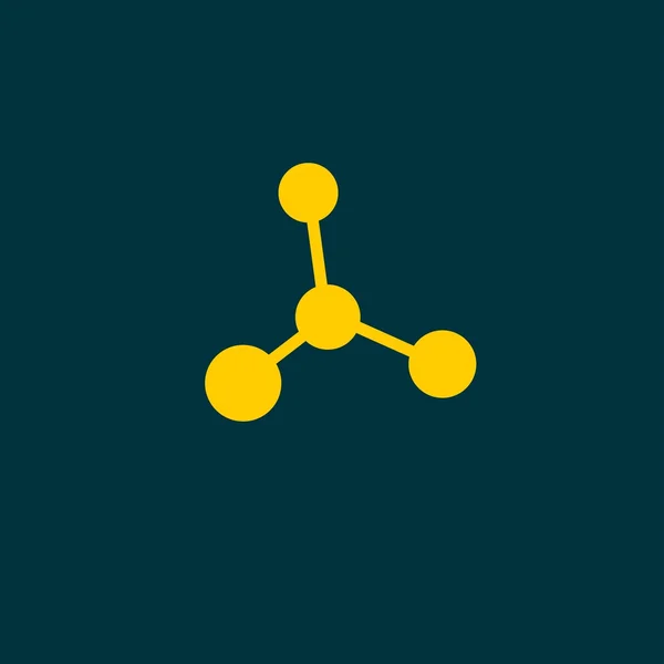 Molecola, Icona della scienza — Vettoriale Stock