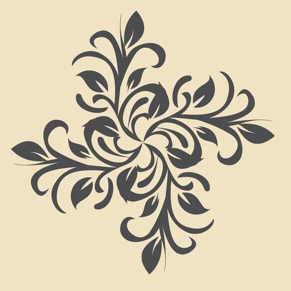 Floral sieraad ontwerpelement — Stockvector