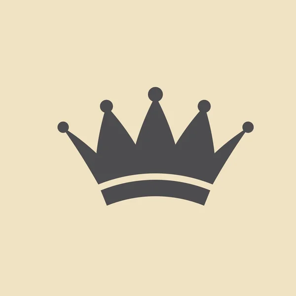 Icono de símbolo de corona real — Vector de stock