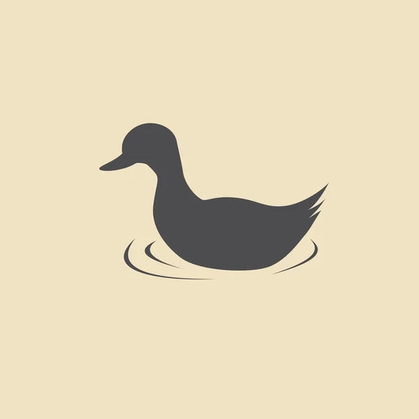 Icono de pájaro pato — Vector de stock
