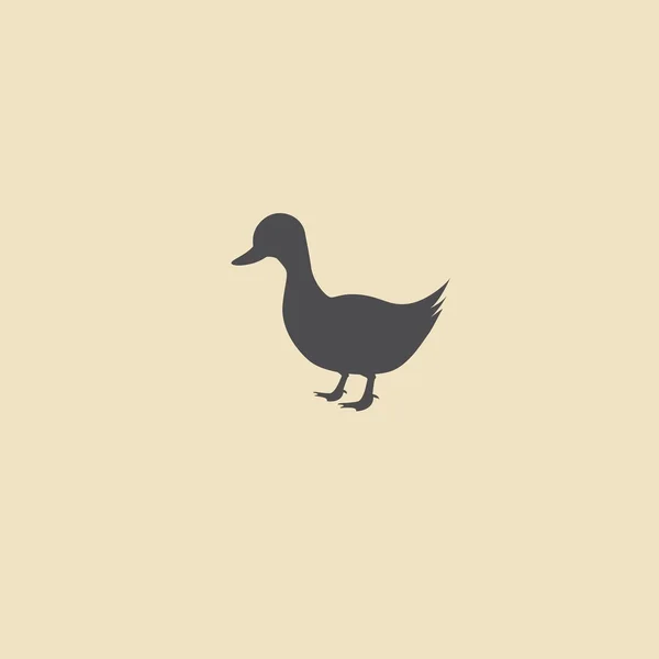 Eend vogel pictogram — Stockvector