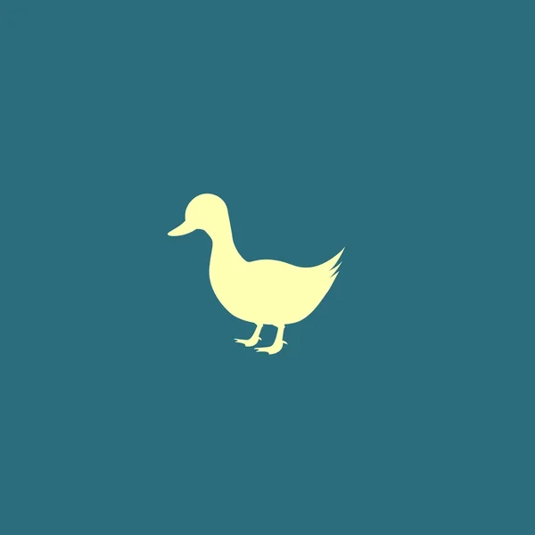 Icono de pájaro pato — Vector de stock